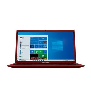 Notebook Positivo Motion Q464C 4GB 64GB Red Intel Atom Quad-Core Windows 10 Home