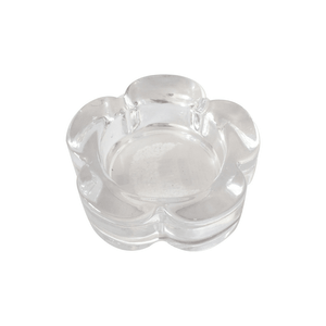 Porta Vela Krea Flor Plana Transparente