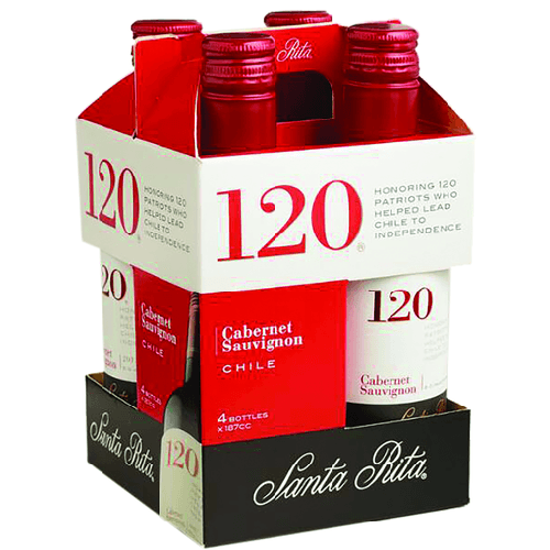 Vinho Chileno Santa Rita Cabernet Sauvignon 187ml c/ 4 Unid