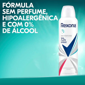 Desodorante Antitranspirante Aerossol Rexona s/ Perfume 150ml