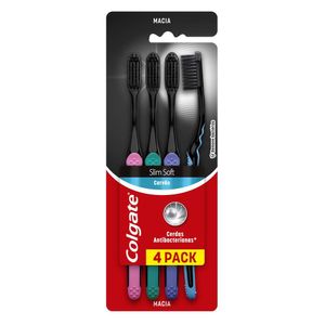 Escova Dental Colgate Macia Infusão De Carvão com 4 Unidades