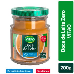 Doce de Leite Vitao Zero Adição de Açúcar Vidro 200g