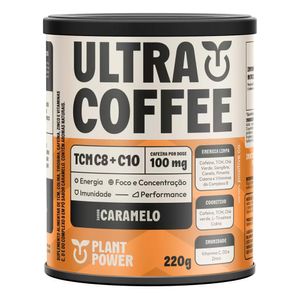 Suplemento Alimentar em Pó Plant Power Ultracoffee Caramelo Lata 220g