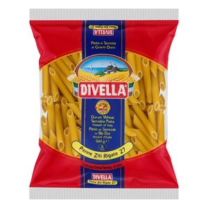 Macarrão de Sêmola Penne Divella Grano Duro Ziti Rigate N.27 500g
