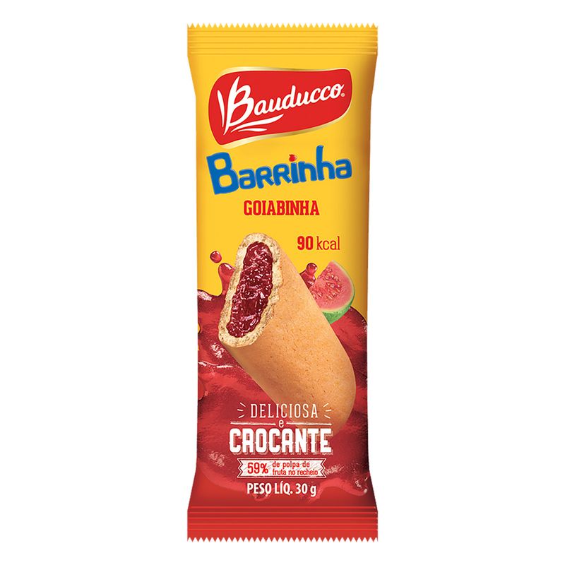 Biscoito Bauducco Recheadinho Goiabinha 30g, Biscoito Doce