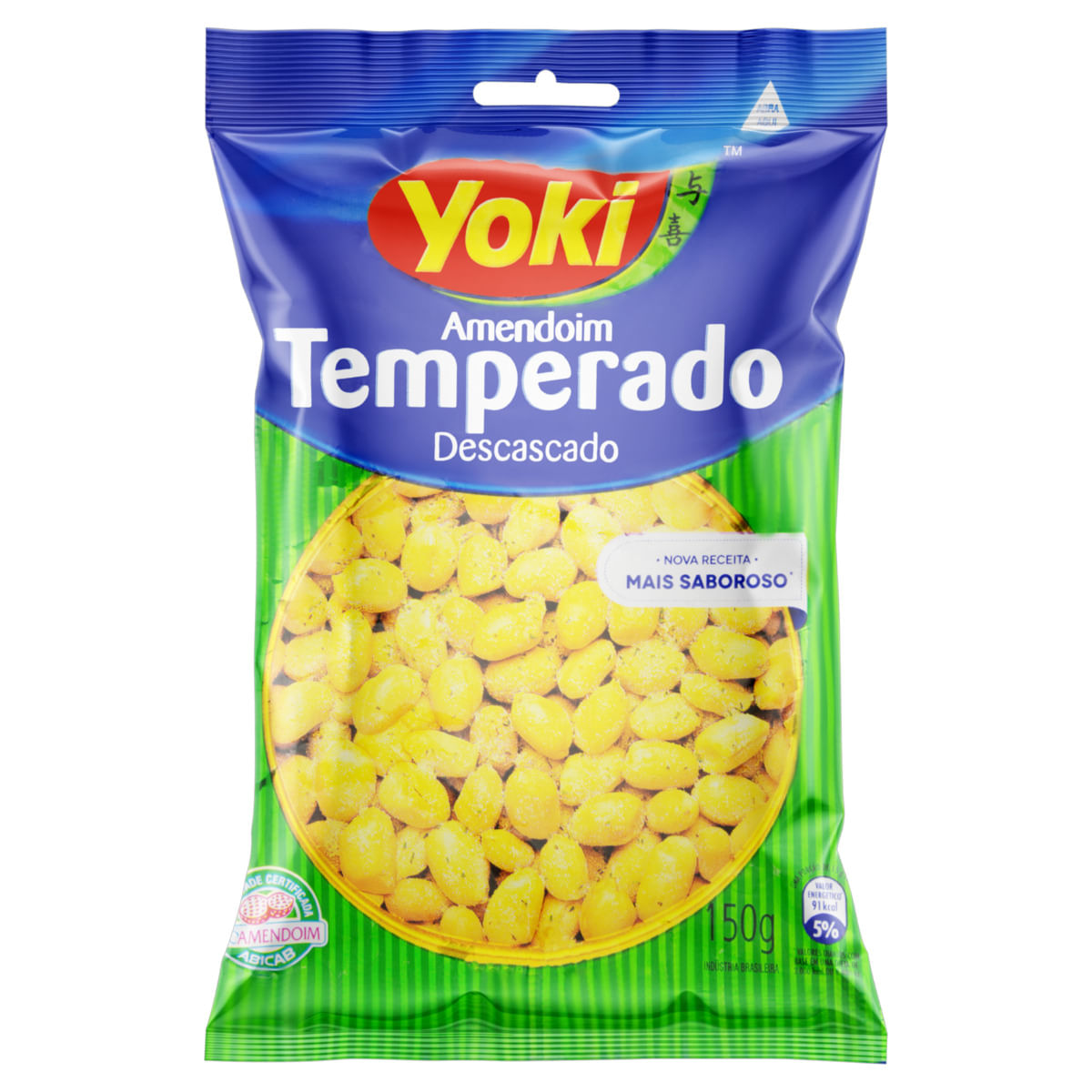 Amendoim Yoki Descascado Temperado Pacote 150g