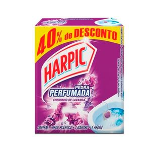 Pedra Sanitária Harpic Aroma Plus Lavanda com 1 Unidade 40% de Desconto