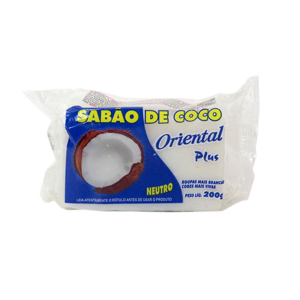 Sabão em Barra Coco Oriental Plus Pacote 200g | GBarbosa