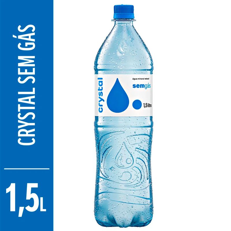 Água Mineral Natural sem Gás Crystal Garrafa 1l