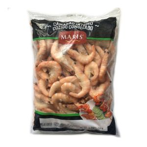 Camarão Maris Inteiro Cozido 120/150 Congelado 500g