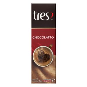 Chocolate Quente em Cápsula 3 Corações Chocolatto Tradicionalicional 11g c/ 10 Unid