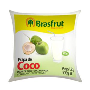 Polpa de Fruta de Fruta Brasfrut Coco 100g