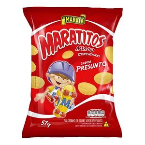Salgadinho de Milho Maratá Maratitos Presunto Pacote 45g