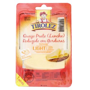 Queijo Prato Tirolez Light Fatiado 150g