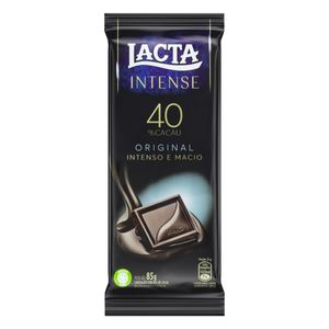 Chocolate Lacta Intense Meio Amargo 40% Cacau Original 85g