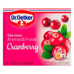 Chá Dr. Oetker Cranberry 10g  Com 10 Saquinhos