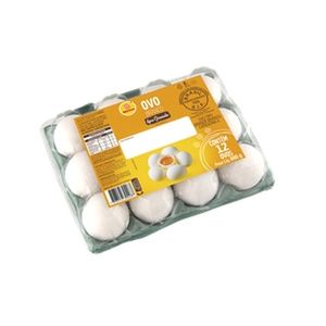 Ovos Branco Grande GBarbosa Branco c/ 12 Unid