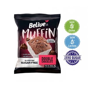 Bolinho Belive Muffin Chocolate Zero Açúcar 40g