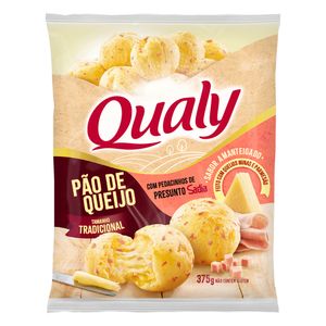 Pão de Queijo Qualy Amanteigado c/ Presunto Congelado 375g