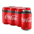 Refrigerante Coca-Cola s/ Açúcar Lata Pack c/ 6 Unid de 350ml CadaLeve+Pague -