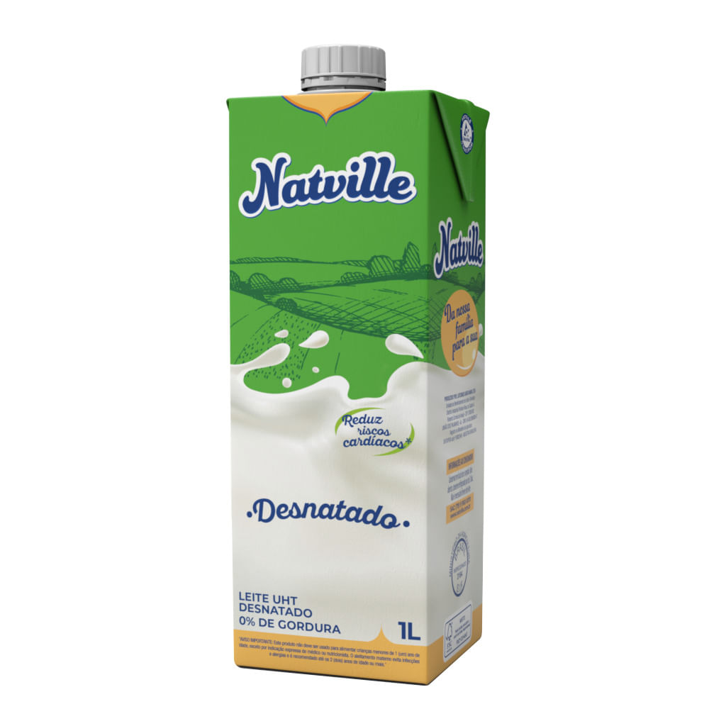 Leite UHT Natville Desnatado 1L