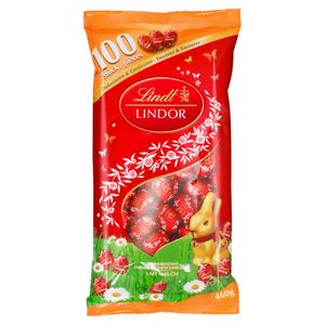 Mini Ovos de Chocolate ao Leite Lindt Lindor Recheio Cremoso Pacote 460g