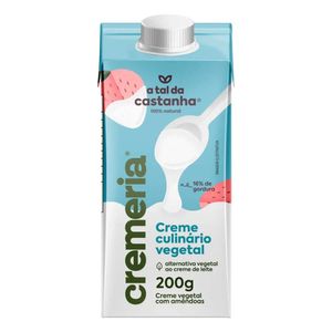 Creme Culinário Vegetal c/ Amêndoas A Tal da Castanha Cremeria Caixa 200g