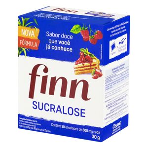 Adoçante em Pó Finn Sucralose Caixa 30g c/ 50 Unid
