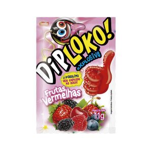 Pirulito Danilla Dip Loko Explosivo Frutas Vermelhas 11g