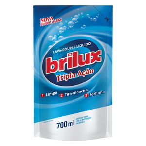 Lava-Roupa Líquido Brilux Tripla Ação Sachê 700ml