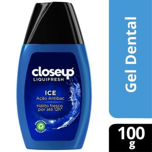 Gel Dental c/ Flúor Closeup Ice Liquifresh Frasco 100g