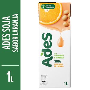 Bebida à Base de Soja e Suco de Laranja Ades Caixa 1l