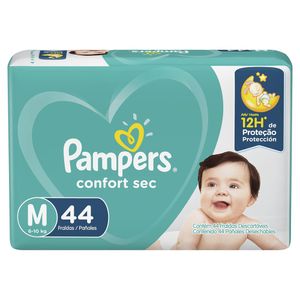 Fralda Descartável Pampers Confort Sec Mega M c/ 44 Unid