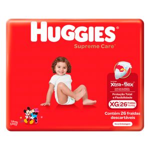 Fralda Descartável Huggies Supreme Care Xtra-Flex XG 12 a 15kg com 26Unid