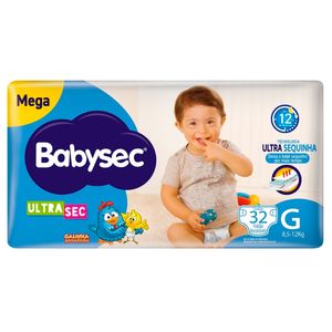 Fralda Descartável Babysec Ultra Mega G com 38 Unid