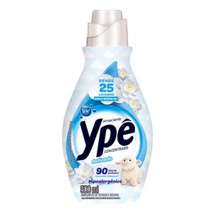Amaciante Ypê Concentrado Delicado 500ml Rende 25 Lavagens