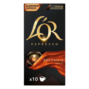 Café em Cápsula Lor Espresso Torrado e Moído Origins Collection Colombia 52g com 10 Unid