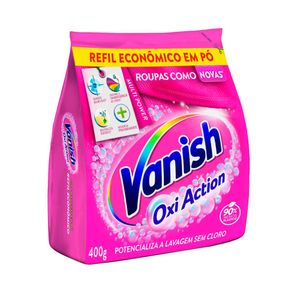 Tira Manchas Vanish em Pó Oxi Action para Roupas Coloridas Refil Econômico 400g