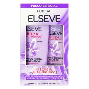 Kit Elseve Shampoo 375ml + Condicionador 170ml Hialurônico