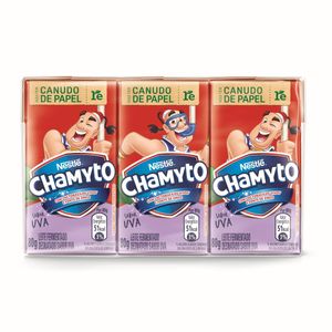 Leite Fermentado Chamyto Desnatado Uva Caixa 80g c/ 6 Unid