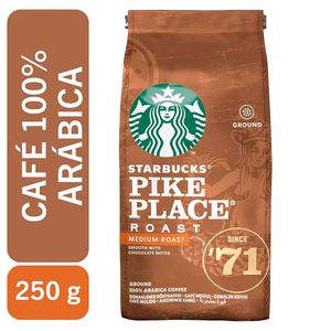 Café em Pó Starbucks Torrado e Moído Medium Roast Pike Place Pacote 250g