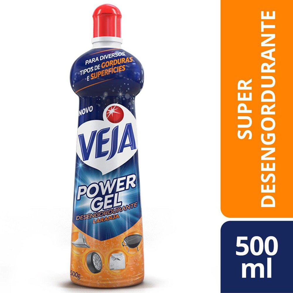 Limpador Desengordurante Veja Power Gel Limão Squeeze 500g | GBarbosa