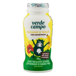 Iogurte Parcialmente Desnatado Verde Campo Banana e Maçã 170g