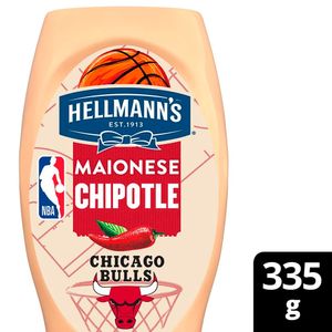 Maionese Hellmanns NBA Chicago Bulls Chipotle Squeeze 335g