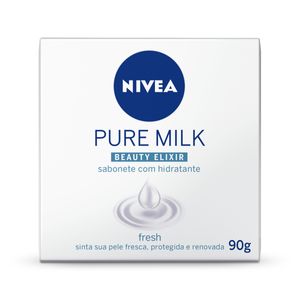 Sabonete em Barra Nivea Hidratante Pure Milk Fresh Beauty Elixir Caixa 90g