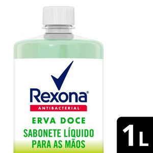 Sabonete Líquido Rexona Antibacterial p/ as Mãos Erva Doce Frasco 1l Refil Econômico