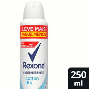 Desodorante Antitranspirante Aerossol Rexona Cotton Dry 250ml