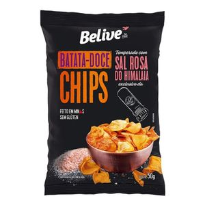 Chips Batata Doce Belive Sal Rosa Do Himalaia 50g