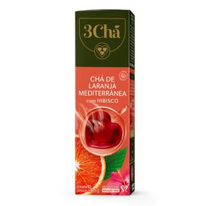 Chá em Cápsula 3 Chá Laranja Mediterrânea com Hibisco Caixa 25g 10 Unid