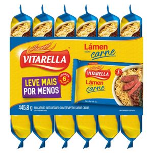 Macarrão Instantâneo Lámen Vitarella Carne 445,8g Leve + Por -